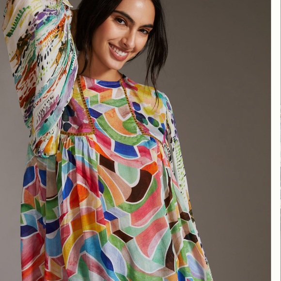 Anthropologie Tops - Anthropologie Bl-nk Miranda Peasant Blouse